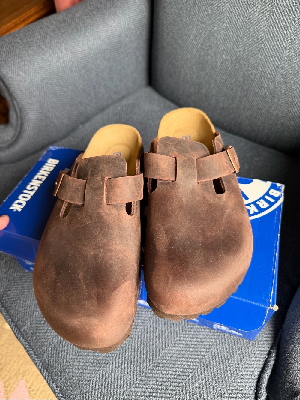 Birkenstock Brown Nubuck Boston Clogs